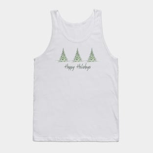 Happy holidays, Merry Christmas, Christmas tree, text, christmas wishes, simple wishes Tank Top